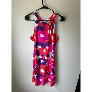 Jude Connally Womens Pink Orange Stretch Lisa Mini Dress Size Extra Small Retro